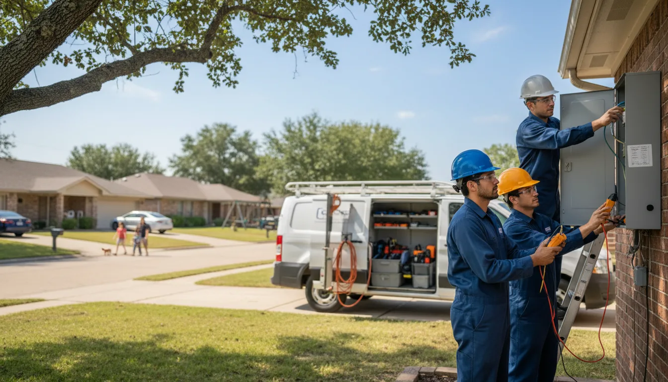 Certified electrician providing emergency electrical services in Weiner, AR